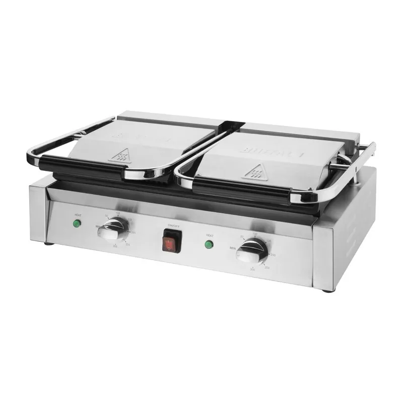 Buffalo Bistro dubbele contactgrill glad/glad Lage Prijs