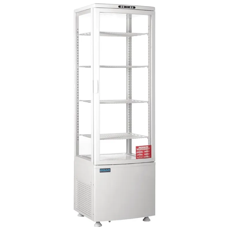 Polar C-Serie Energiezuinige Koelkast met Gebogen Deur Wit 235Ltr Superprijs