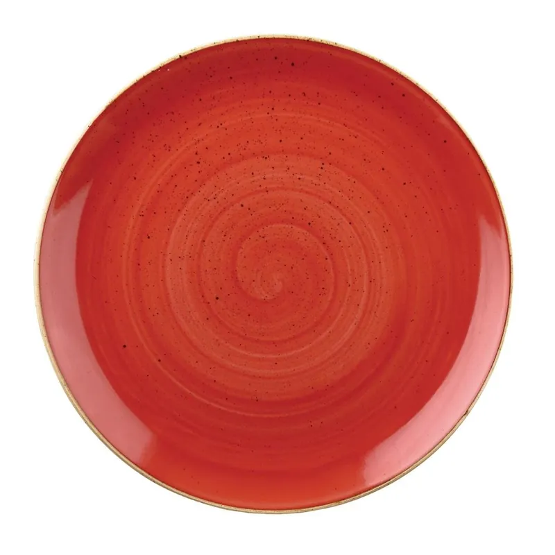 Direct Verzonden Churchill Stonecast Berry Red Evolve coupe bord 28.6 cm pak van 12