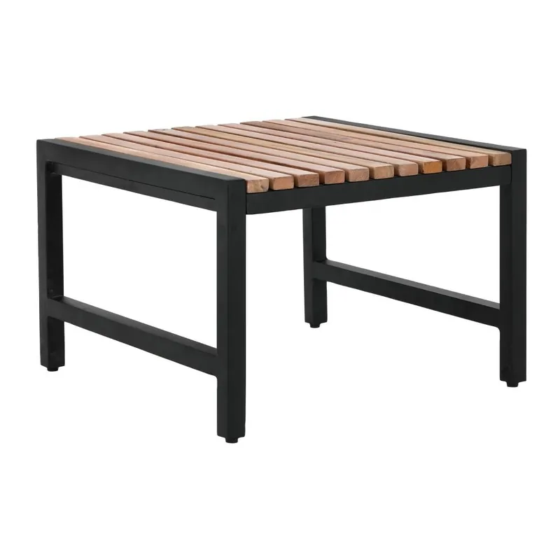 Lage Prijs Bolero lage barkrukken van staal en acacia (4 stuks)