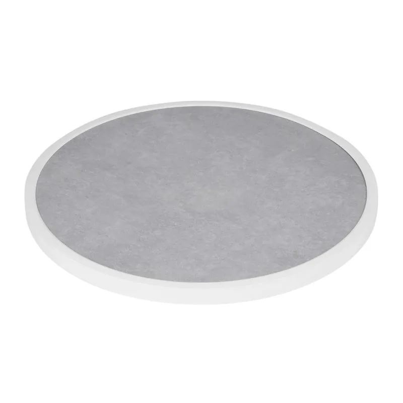Bolero rond tafelblad van glasvezel, grijs steeneffect, 580 mm Seizoensaanbieding