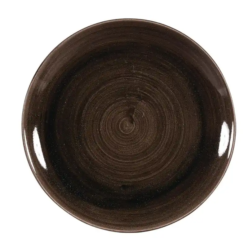 Koop Vandaag Churchill Stonecast Patina Black coupe borden 260mm (Pak van 12)