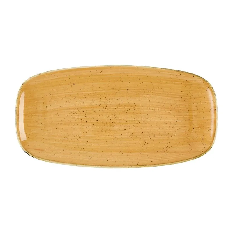 Seizoensaanbieding Churchill Stonecast Tangerine Chefs' Oblong No. 3 borden (Pak van 12)
