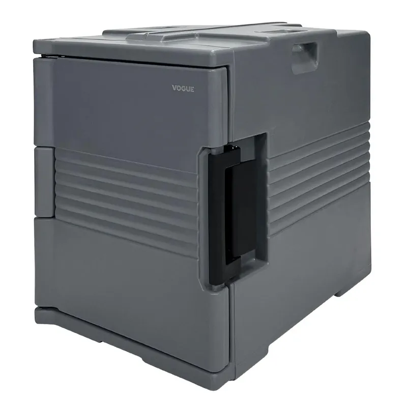 Veilige Betaling Vogue thermo-box 600 voorlader box zwart voor gn bak afmeting - 465x610x630mm