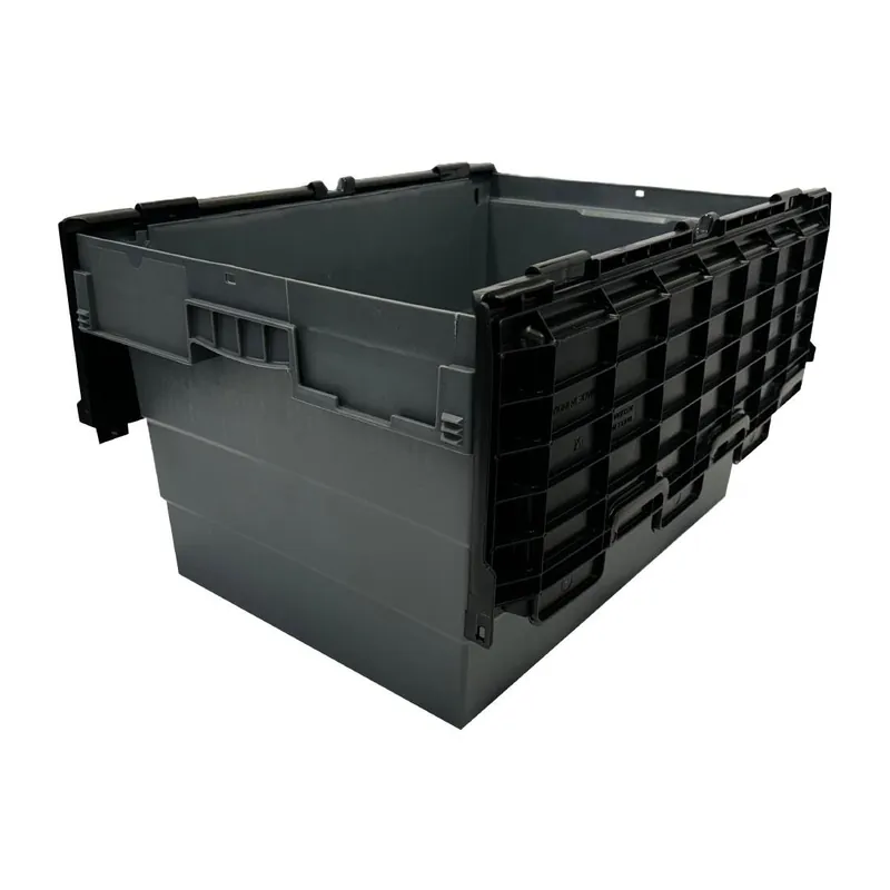 Op = Op Vogue kunststof transportopbergkrat met vast deksel 600x400x320mm