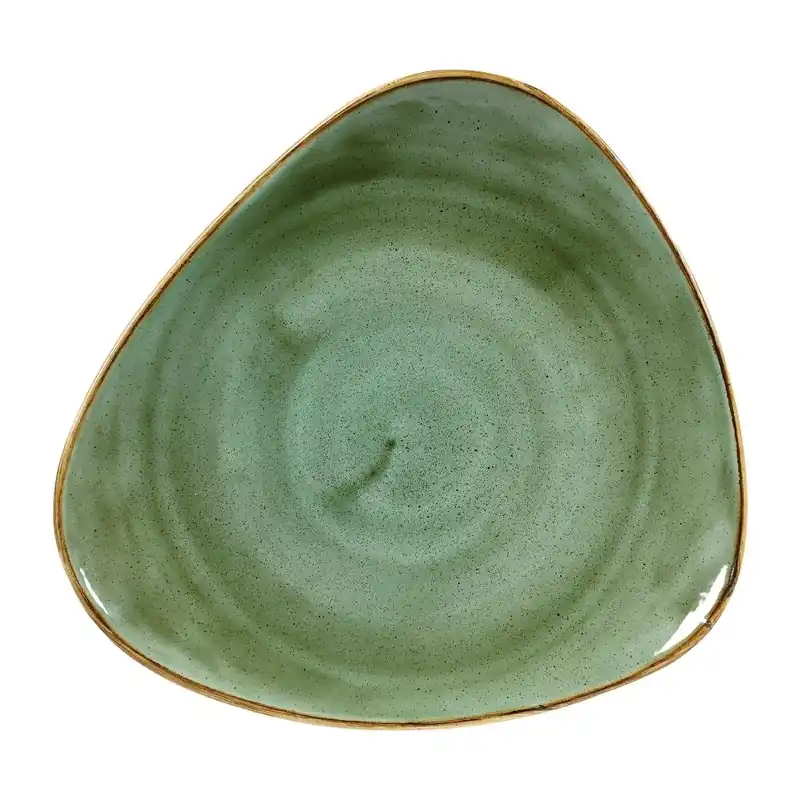 Churchill Stonecast Samphire Green Lotus bord 25.4 cm pak van 12 Veilige Betaling