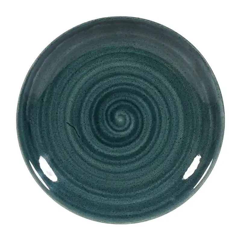 Beste Prijs Churchill Stonecast Patina Rustic Teal Evolve coupe bord 16.5 cm pak van 12