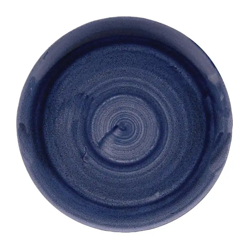 Lage Prijs Churchill Stonecast Patina Cobalt Blue Evolve coupe bord 28.6 cm pak van 12