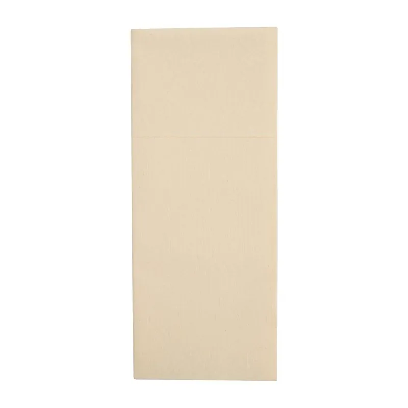 Fiesta recyclebaar premium tablin dinerservet crème 48x40cm airlaid pocket fold (pk 400) Finale Uitverkoop