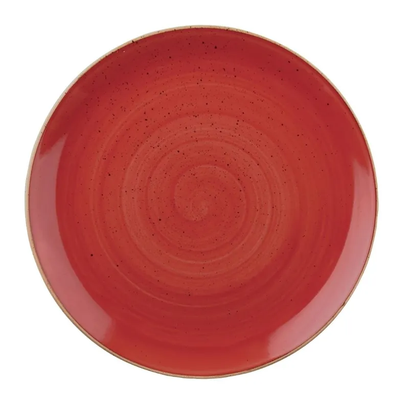 Hete Deal Churchill Stonecast Berry Red Evolve coupe bord 32.4 cm pak van 6