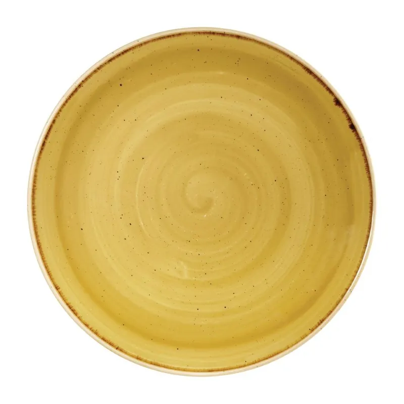 Beperkt Aanbod Churchill Stonecast Mustard Lotus Evolve coupe bord 32.4 cm pak van 6