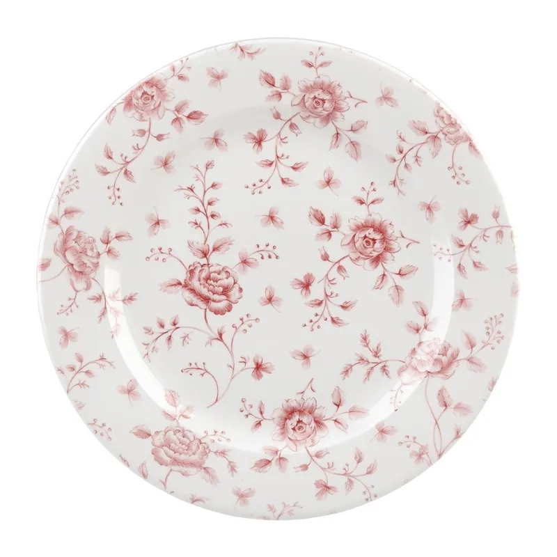 Churchill Rose Chintz Cranberry bord 30.5 cm pak van 6 Nu Kopen