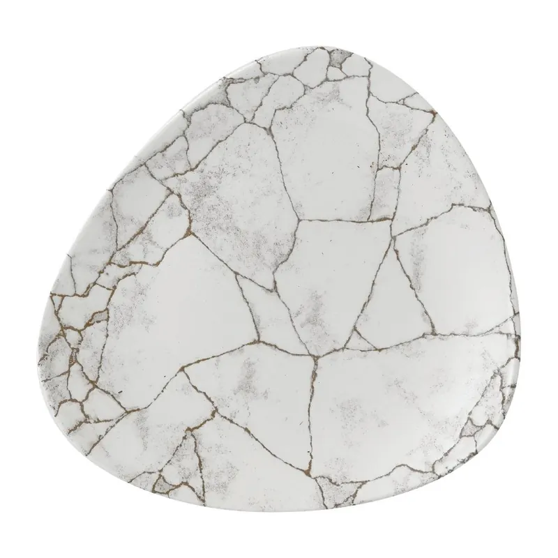 Betaalbaar Churchill Studio Prints Kintsugi Agate Grey Lotus borden 228mm (Pak van 12)