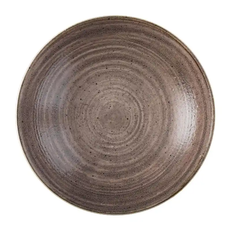 Churchill Stonecast Raw Brown coupe schalen 184mm (Pak van 12) Exclusieve Aanbieding