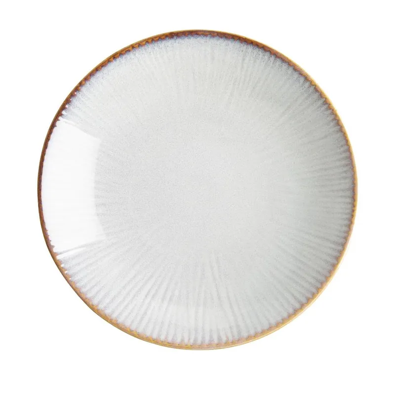 Koopje Olympia Drift Grey Coupe Low Bowls met reliëf, 260 mm (pak van 4)