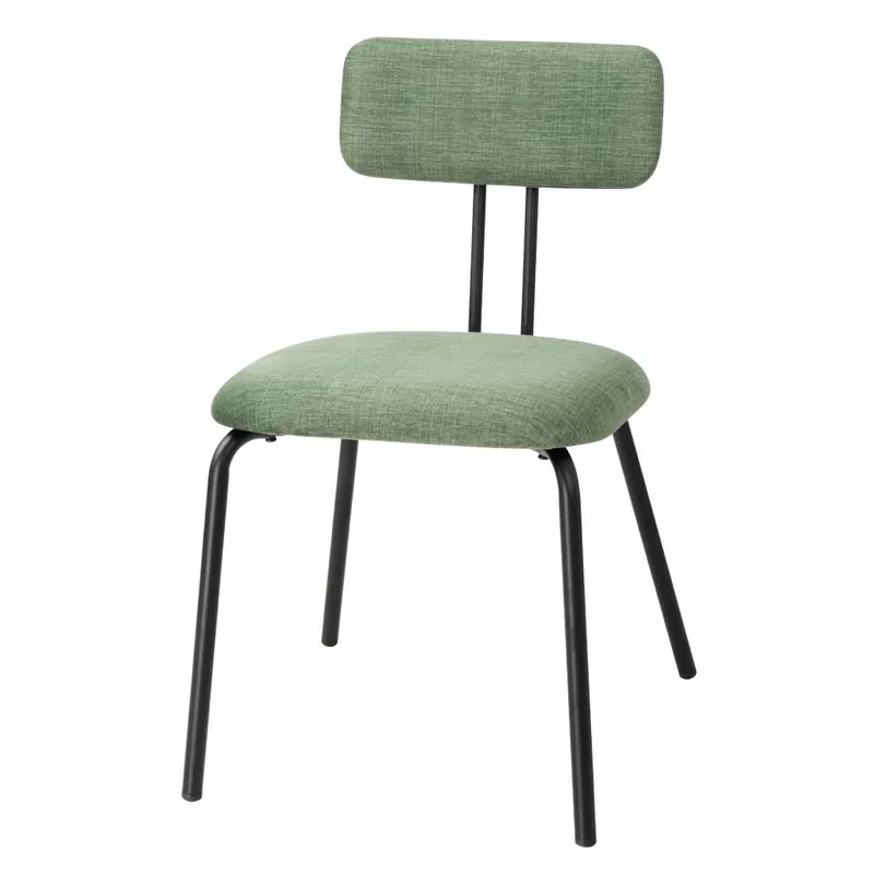 Koop Online Bolero Fairfield stoelen - donker walnoot/groen mix (set 2)