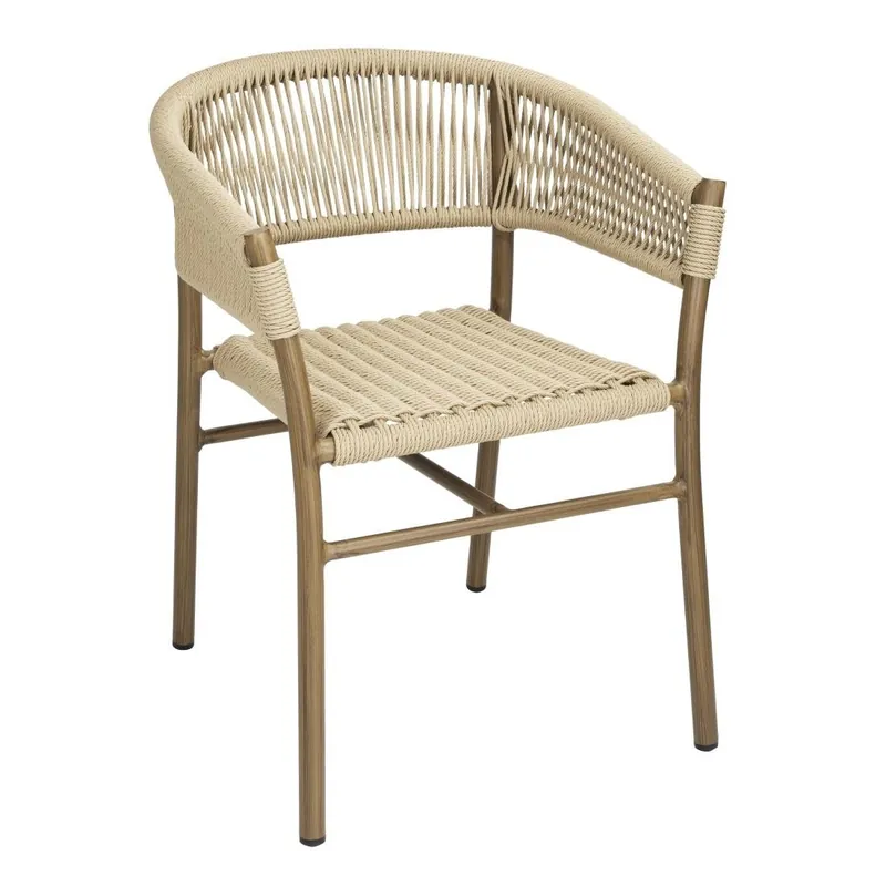 Bolero florence natuurlijk touw twist rieten stoelen (pak van 2) Lage Kosten