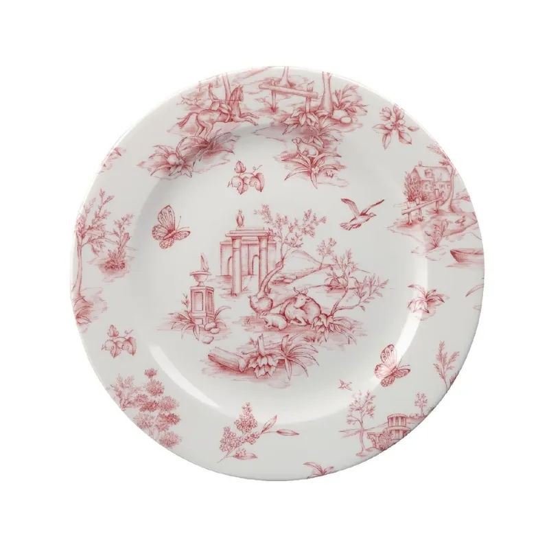Favoriet Churchill Toile Cranberry bord 20.3 cm pak van 6