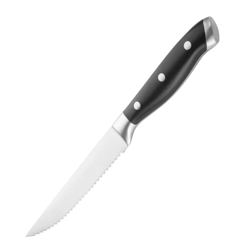 Meest Verkocht Olympia premium geklonken steakmessen met zwarte abs handvatten (set van 6)