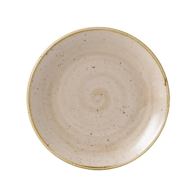 Churchill Stonecast Nutmeg Cream Evolve coupe bord 16.5 cm pak van 12 Beperkte Voorraad
