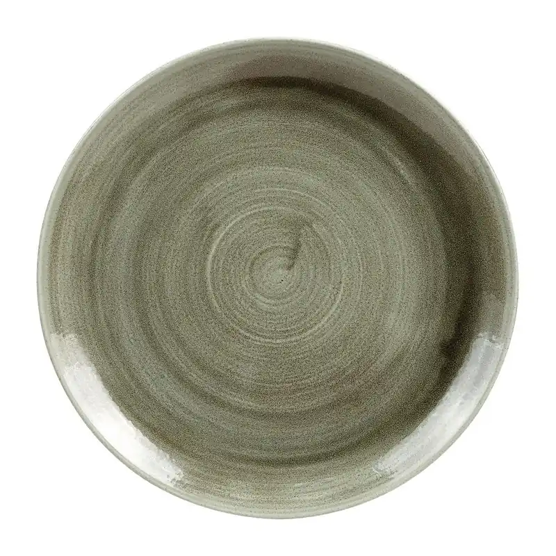 Churchill Stonecast Patina Burnished Green Evolve coupe bord 26 cm pak van 12 Meest Verkocht