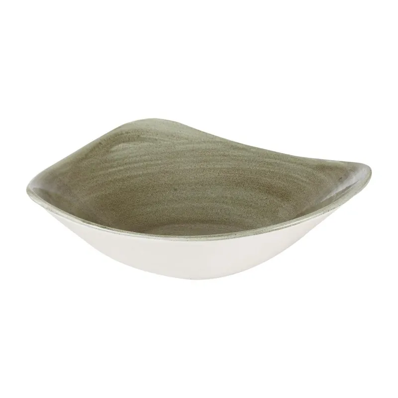 Gratis Retour Churchill Stonecast Patina Burnished Green Lotus kom 23.5 cm pak van 12