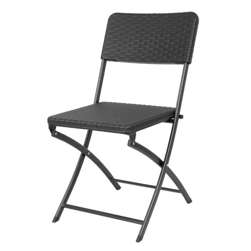 Bolero rotan opvouwbare stoel zwart (set van 2) Snelle Levering