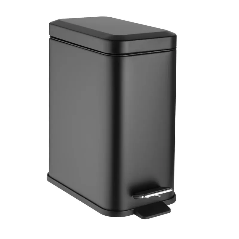 Favoriet Jantex slanke washroom prullenbak zwart 5ltr