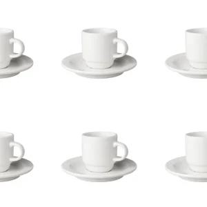 Flitsaanbieding Kop en schotel Budgetline Smal 14 cl 13.5 cm Wit Porselein