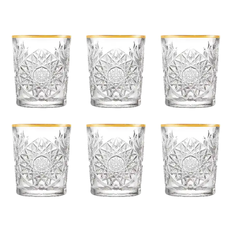Hobstar Tumbler gouden rand 35 cl Gereduceerde Prijs