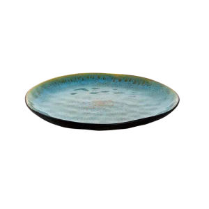 Bestel Nu Bord Lotus 27.5 cm Turquoise Zwart Stoneware