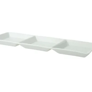 Lage Kosten Schaal 3-vaks Fancy Ivory 32 x 10 cm Offwhite Porselein