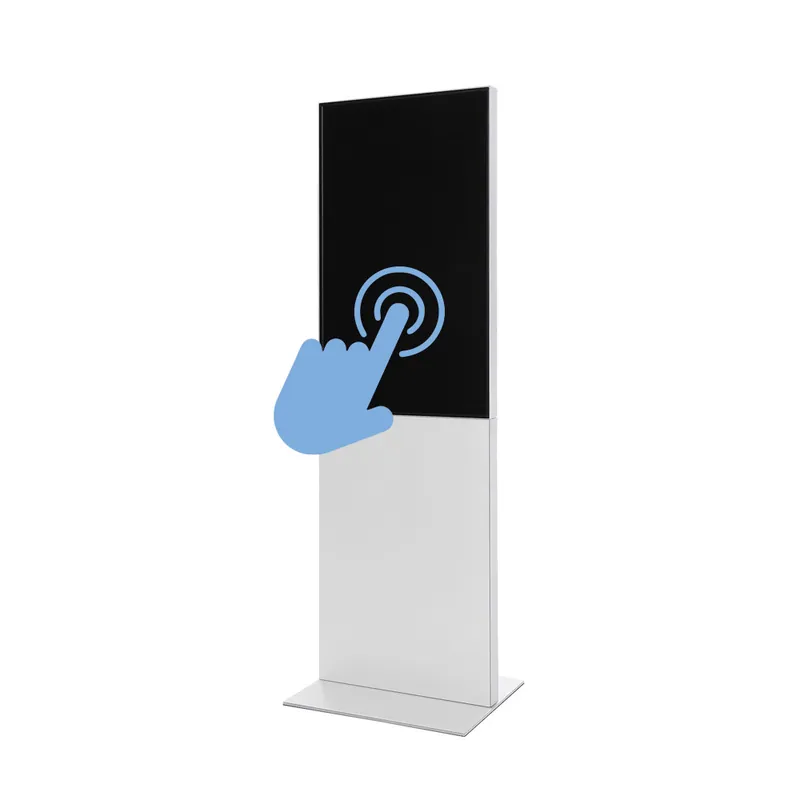 Digitale Smart Line Totem Met 43" Samsung Scherm en Touchscreen Wit Flitsaanbieding