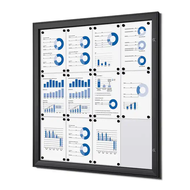 Must-Have Vergrendelbaar Notitiebord Indoor Zwart 12x A4