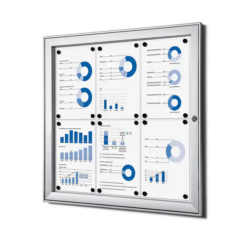 Bestel Nu Vergrendelbaar Notitiebord Indoor Zilver 6x A4