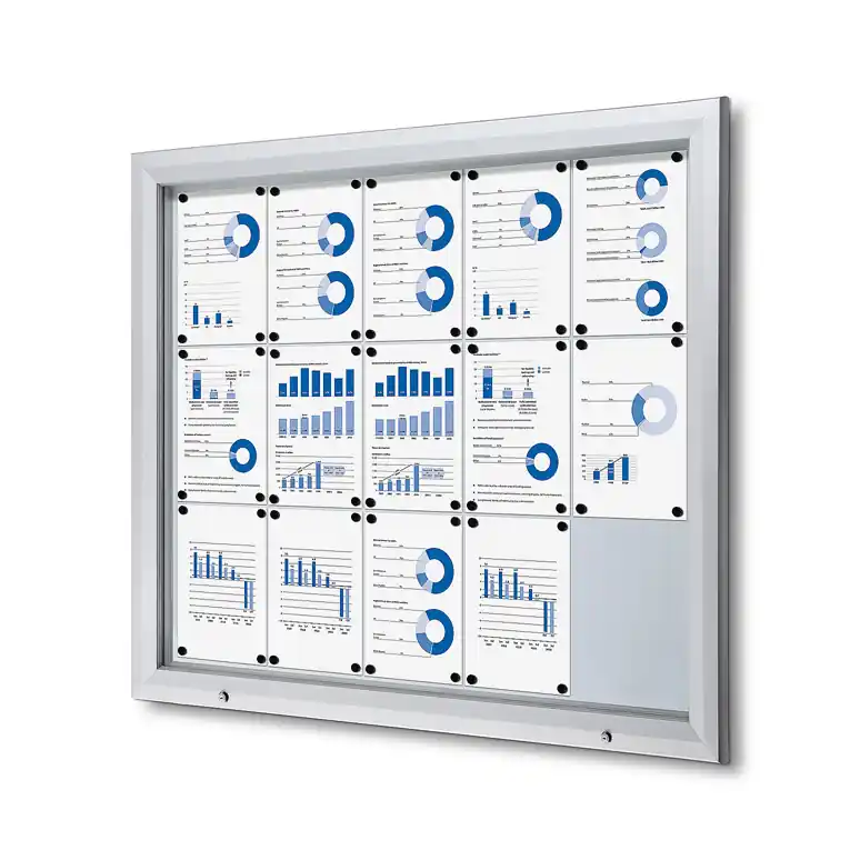 Vergrendelbaar Notitiebord Outdoor Met Gasveer 15x A4 Koopje
