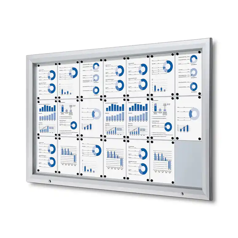 Gratis Retour Vergrendelbaar Notitiebord Outdoor Met Gasveer 21x A4