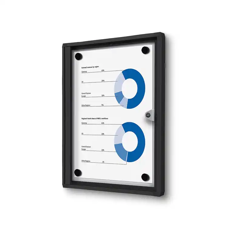 Bestseller Vergrendelbaar Notitiebord Indoor Economy Zwart 1x A4