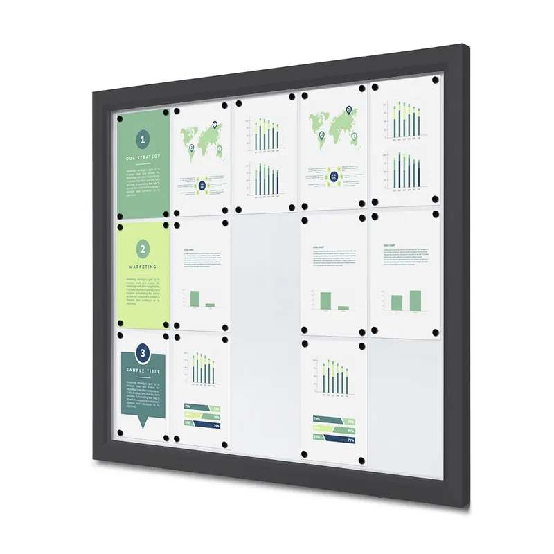 Bestel Nu Outdoor Vergrendelbaar Notitiebord Slim 15 x A4 Anthracite