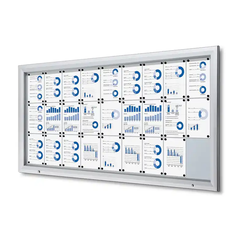 Tijdelijk Beschikbaar Vergrendelbaar Notitiebord Outdoor Met Gasveer 27x A4