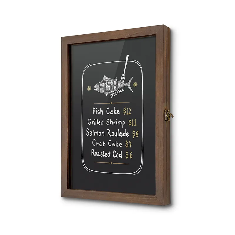 Houten Menuvitrine A3 Exclusieve Aanbieding