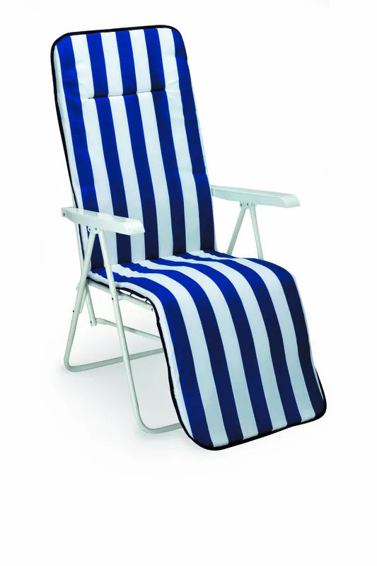 Gecertificeerd Chiemsee Relaxstoel camping Wit - Blauw