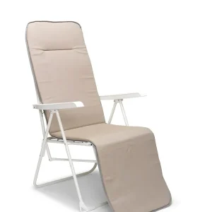 Direct Verzonden Chiemsee Relaxstoel camping Wit - Beige