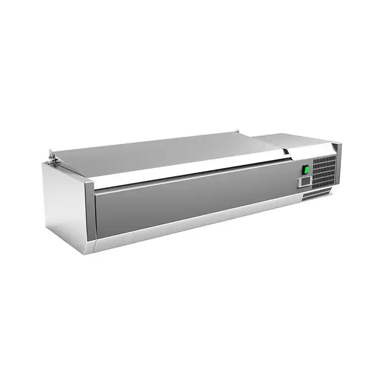 Premium Gastro-Inox RVS opzetkoeling 5x GN 1/4 met deksel