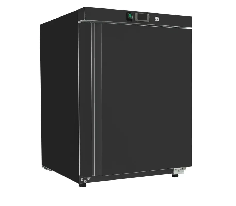 Snelle Levering Gastro-Inox zwart stalen koeling 200 liter, statisch gekoeld