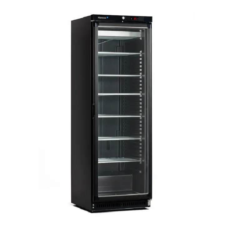 Marecos zwart stalen vriezer met glasdeur 430 serie Weekendaanbieding