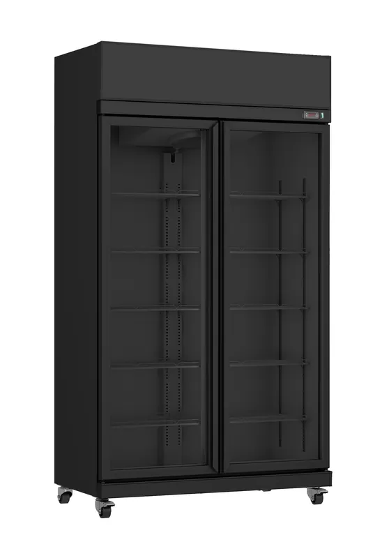 Rechtstreeks Van De Fabrikant Koelkast 2 Glasdeuren Zwart Irm-770R Bl