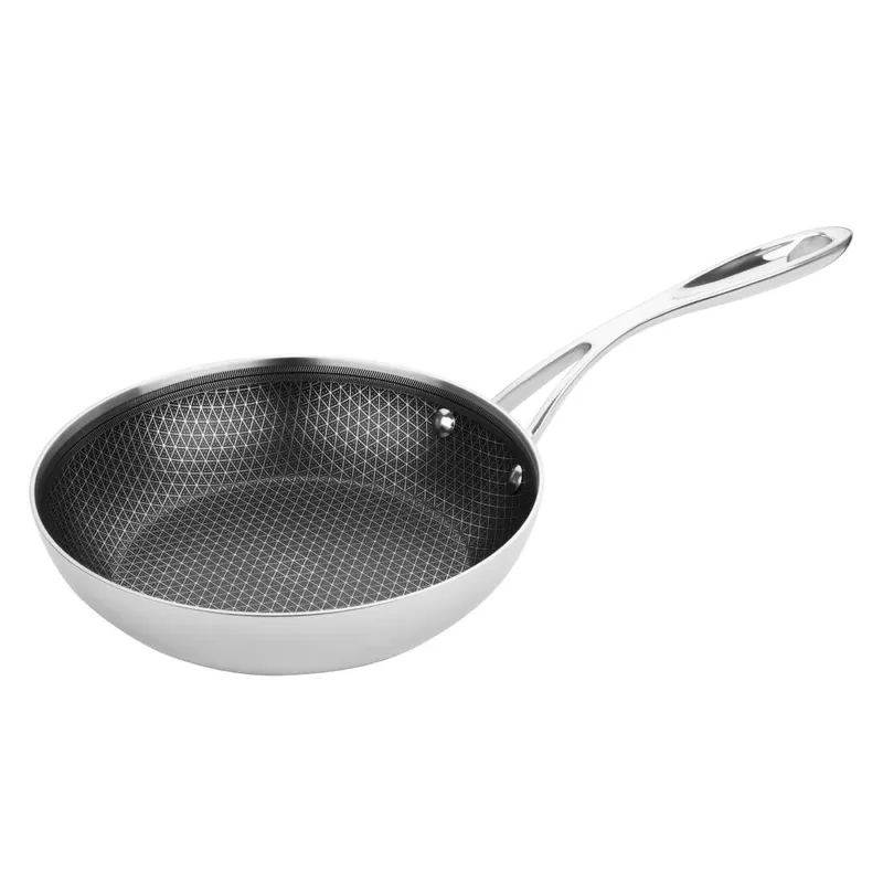 Vogue Tri-Shield Roestvrijstalen Koekenpan met Clad Coating, 20 cm Merkproduct