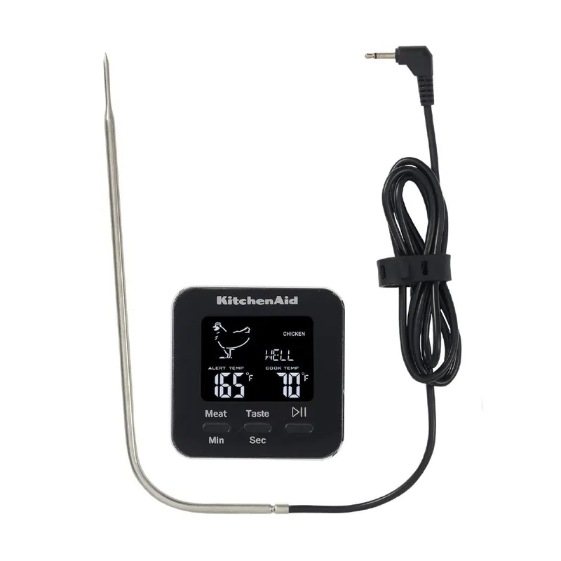 Premium Kitchenaid Global Digitale Bedrade Probe Thermometer Zwart