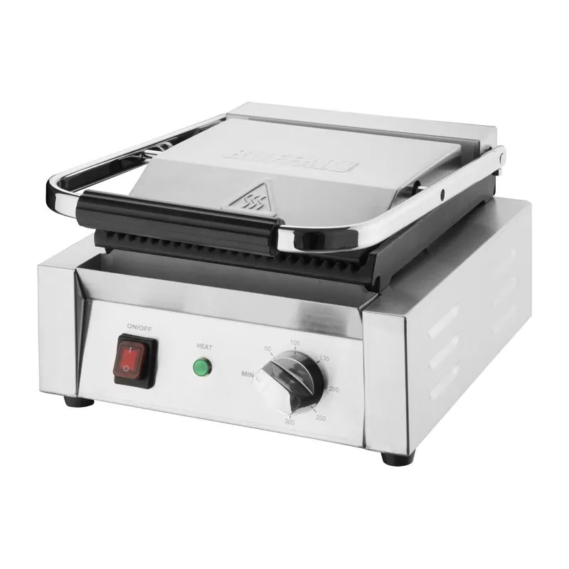 Buffalo Dubbele Contactgrill Geribbelde Platen Rechtstreeks Van De Fabrikant